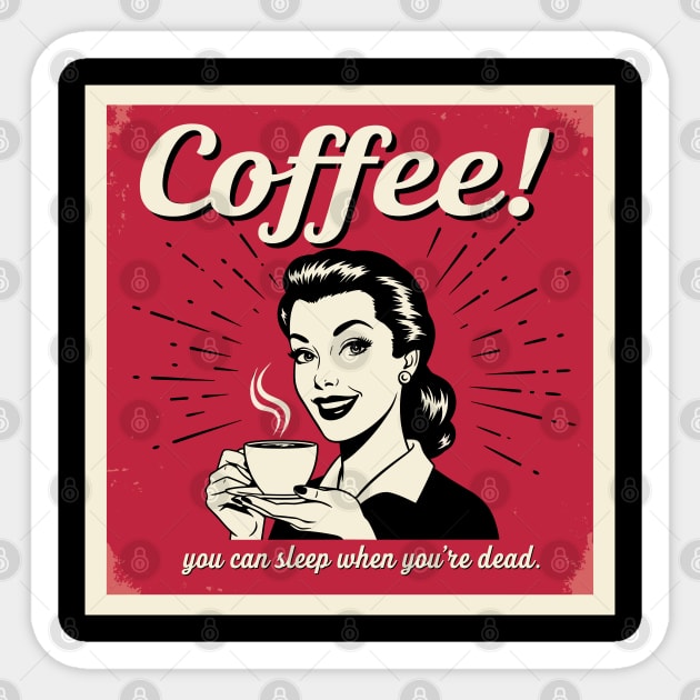 Sleep When You're Dead Sticker by enrynz